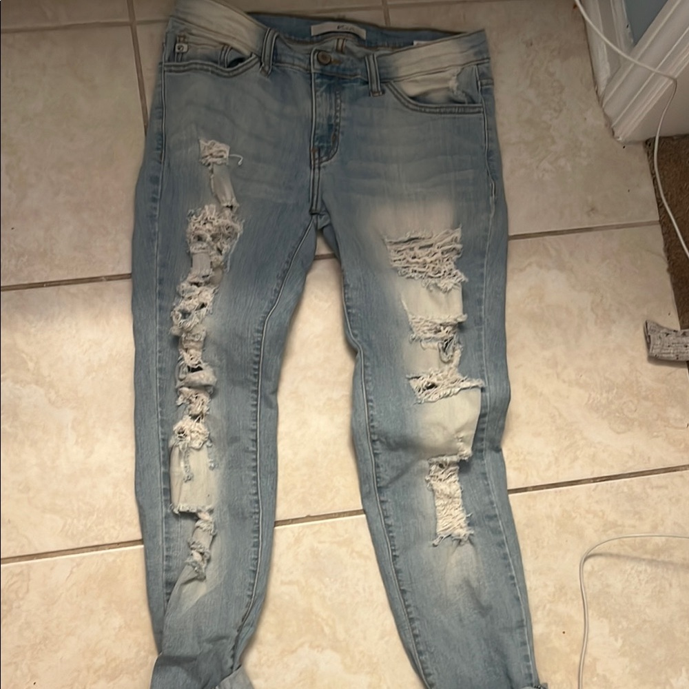 KanCan Light Blue Ripped Skinny Jeans